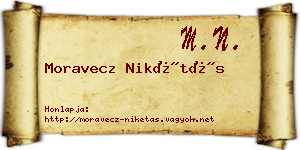 Moravecz Nikétás névjegykártya